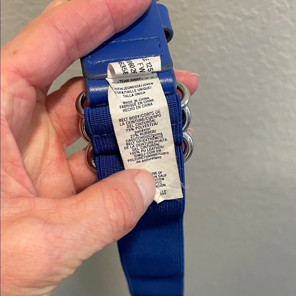 Under Armour Youth Size Royal Blue Baseball Belt
